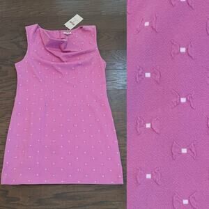 tyler Boe Genevive Lotus Dress Sleeveless Purple Boeties Tweed Size XL NWT